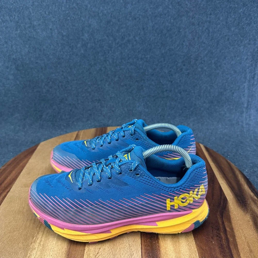 Hoka One One Torrent 2 Trail Running Shoes Womens Size 5 Real Teal Cantaloupe